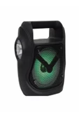 ULTRATEKNO Işıklı 4" Taşınabilir 5w Bluetooth Hoparlör El Fenerli Fm Radyo Usb/tf/aux Destekli Extra Bass - 1