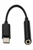 ULTRATEKNO Type-C To Aux 3.5mm Kulaklık Çevirici Dönüştürücü Adaptör Usb-C Adaptör 1.Kalite Siyah - 3