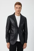 Lopes Siyah Erkek Deri Ceket - 1