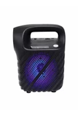 ULTRATEKNO Işıklı 4" Taşınabilir Bluetooth Hoparlör El Fenerli Fm Radyo Usb/tf/aux Destekli Speaker - 2