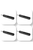 ULTRATEKNO 4’lü Ekonomik Paket Anahtarlı Akım Korumalı Led Işıklı Grup Priz 4 Priz + 3 USB Giriş - 1