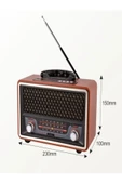 ULTRATEKNO Nostaljik Görünümlü Ahşap Radyo Bluetooth Hoparlör Fm Usb Tf Bt5.0 Ut-157bt - 3