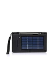 NNS El Fenerli Solar Güneş Panelli Şarjlı Fm Radyo Bluetooth Hoparlör Usb Tf Aux - Kırmızı - 3
