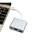 BAYINDIRELEKTRONİK 3in1 Type-C To HDMI Hub Port Adaptör Pd USB 3.0 4K HDMI Çoklayıcı Çevirici Dönüştürücü - 7