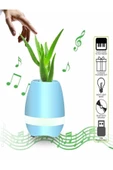 ULTRATEKNO Akıllı Saksı Bluetooth Hoparlör Dokunmatik Işıklı Gece Lambası Mp3 Çalar(MAVİ) - 6
