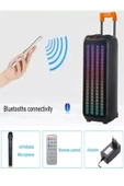 ULTRATEKNO Taşınabilir Büyük Boy RGB Bluetooth Kablosuz Mikrofonlu Parti Hoparlör Karaoke Set - 6