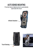 BAYINDIRELEKTRONİK 15W Sensörlü Araç İçi Wireless Şarjlı Telefon Tutucu Elite Şeffaf Süper Sessiz Tasarım - 6