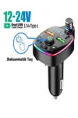 ULTRATEKNO Bluetooth 5.0 FM Transmitter Çift USB 3.1A PD Hızlı Şarj Destekli Mikrofonlu Modülatör - 4