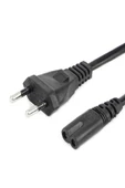 ULTRATEKNO Ac Power Güç Kablosu Tv-Radyo -Notebook Adaptör Için 2 Pin Teyip Fişi 1,5 Metre - 1