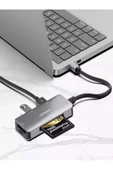 ULTRATEKNO OTN-91182 Type C Girişli USB-C Çoklu Kart Okuyucu MacBook Tablet PC Uyumlu Card Reader - 5
