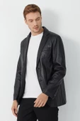 Lopes Siyah Erkek Deri Ceket - 10