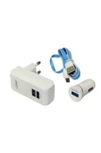 ULTRATEKNO Apple 3in1 Araç Şarjı + Duvar Şarjı + Iphone Şarj Kablosu - 3