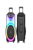 ULTRATEKNO NDR Y-12 Full RGB Panel 40 WATT Taşınabilir Büyük Boy Bluetooth Mikrofonlu Hoparlör - 7