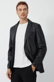 Lopes Siyah Erkek Deri Ceket - 9