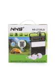 NNS Solar Güneş Panelli Radyolu Bluetooth Hoparlör Torç Led Fenerli Kamp Lambası 2xampul - 1