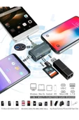 ULTRATEKNO 7in1 Micro Usb Type C Iphone 15, 14, 13, 12, 11 Pro Max Uyumlu, Multi Kart Okuyucu, Otg, Sd Tf USB - 2