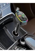 ULTRATEKNO Bluetooth 5.0 FM Transmitter Çift USB 3.1A PD Hızlı Şarj Destekli Mikrofonlu Modülatör - 2