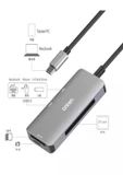 ULTRATEKNO OTN-91182 Type C Girişli USB-C Çoklu Kart Okuyucu MacBook Tablet PC Uyumlu Card Reader - 2