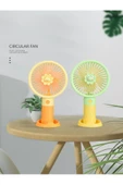 Mini Telefon Standlı Emojili Ultra güçlü Şarjlı El Fanı Taşınabilir Mini Vantilatör - 4