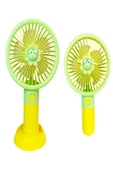 Platoon Mini Fan Masaüstü Taşınabilir Telefon Stantlı Vantilatör 2si 1 Arada Taşınabilir Vantilatör - 1