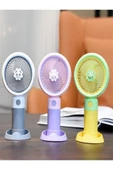 Platoon Mini Fan Masaüstü Taşınabilir Telefon Stantlı Vantilatör 2si 1 Arada Taşınabilir Vantilatör - 3
