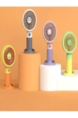 3D Şarjlı Mini Fan Masa Üstü Vantilatörü Usb Soğutucu Sessiz El Fanı - 2