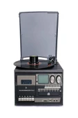 ULTRATEKNO Hepsi Bir Arada elektrikli Vintage Plak Çalar CD Çalar Kaset USB Bluetooth Tf Aux Kumandalı Pikap - 2