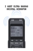 ULTRATEKNO 10 gün kesintisiz Kayıt Yapan 2 Mikrofonlu Dijital Ekranlı Metal 32 GB Profesyonel Ses Kayıt Cihazı - 2