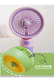 3D Şarjlı Mini Fan Masa Üstü Vantilatörü Usb Soğutucu Sessiz El Fanı - 6