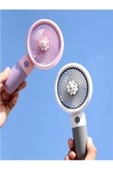 3D Şarjlı Mini Fan Masa Üstü Vantilatörü Usb Soğutucu Sessiz El Fanı - 4