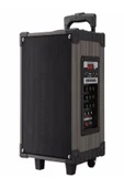 ULTRATEKNO Süper Bass Şarjlı Mikrofonlu Hoparlör Karaoke Sistemi 80 Watt Taşınabilir Parti Box - 1