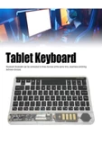 ULTRATEKNO ZR612 Taşınabilir Ultra İnce iPad Tablet Laptop Uyumlu RGB Işıklı Şeffaf Bluetooth Klavye - 2