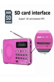ULTRATEKNO Dijital Ekranlı Şarjlı Taşınabilir Radyo Usb Tf Destekli Cep Radyosu L-938 - Pembe - 7