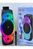 ULTRATEKNO NDR-128A Full RGB Panel 12 inç 40 WATT Taşınabilir Büyük Boy Bluetooth Mikrofonlu Hoparlör - 6