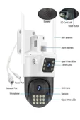 ULTRATEKNO Çiftli Kamera Dış Mekan Full Hd Wifi Kamera Su Geçirmez Hareket Sensörlü Gece Görüşlü Ip Kamera - 3