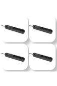 ULTRATEKNO 4’lü Ekonomik Paket Anahtarlı Akım Korumalı Led Işıklı Grup Priz 4 Priz + 3 USB Giriş - 1