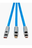 ULTRATEKNO Turbo 120W 6A 3 In 1 Süper Hızlı Şarj Kablosu Samsung , Iphone , Xiaomi , Huawei Uyumlu - 5