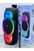 ULTRATEKNO NDR-128A Full RGB Panel 12 inç 40 WATT Taşınabilir Büyük Boy Bluetooth Mikrofonlu Hoparlör - 7