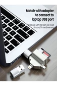 ULTRATEKNO ZR591 Iphone Type-c Micro Usb 7in1 Usb 3.0 Mouse Flash bellek Hafıza Kartı Otg Adaptör - 3