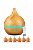 ULTRATEKNO Uzaktan Kumandalı 550ml Aroma Difüzörü Ultrasonik Hava Nemlendirici Buhar Makinesi Rgb 7 Renk Led - 1