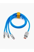 ULTRATEKNO Turbo 120W 6A 3 In 1 Süper Hızlı Şarj Kablosu Samsung , Iphone , Xiaomi , Huawei Uyumlu - 2