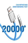 BAYINDIRELEKTRONİK Süper Hızlı 120W 6A Sıvı Silikon Metal Uçlu Type-C Şarj Kablosu - 5