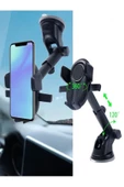 ULTRATEKNO Y03-g Premium Serisi Araç Içi Telefon Tutucu Vantuzlu Çift Yönlü Boy Ayarlı 4.5-7" - 4