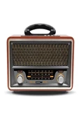 ULTRATEKNO Nostaljik Görünümlü Ahşap Radyo Bluetooth Hoparlör Fm Usb Tf Bt5.0 Ut-157bt - 1