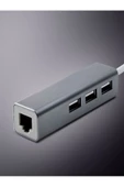 ULTRATEKNO Usb 3.0 3 port Hub ve Gigabit Ethernet Adaptör Ikisi Bir Arada Usb Adaptör Alüminyum Kasa - 7