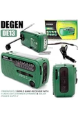 Degen DE13 Crank Güneş Radyosu - Degen DE13 FM SW Alıcı Krank Dinamo Radyo Cep Telefonu Şarj Aleti - 3