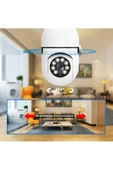 ULTRATEKNO Gece Görüşlü 360 Derece Led Işık 1080p Wifi Kamera Kablosuz Panoramik Balıkgözü Ampul Kamera - 7