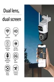 ULTRATEKNO FHD 2MP Çift Kameralı Çift Ekranlı PTZ Outdoor Güvenlik Kamerası - 2