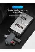 SAYWİN Usb Ligtning  Type-c Girişli Kart Okuyucu Multi OTG USB C Adapter SD TF Micro Card Reader - 6