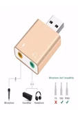 ULTRATEKNO 7.1 Kanal Usb Ses Kartı 3d Sound Ses 3.5mm Jack Girişli - Metal - 3